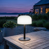 Nordic Flame Trådløs LED Bordlampe – 26 cm Sort - inkl fjernbetjening.