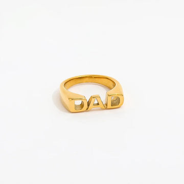 DAD Ring 18K Guldbelagt - muun studios