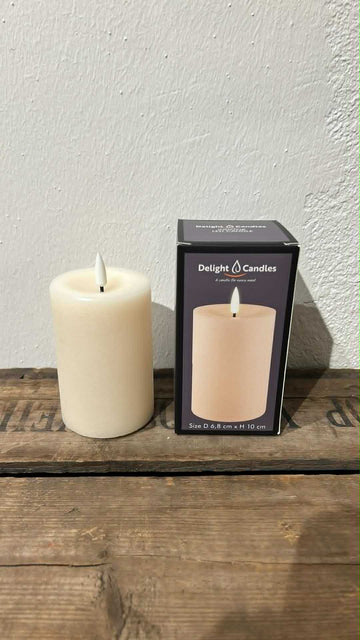 Delight Candles indendørs - 6,8x10cm, creme