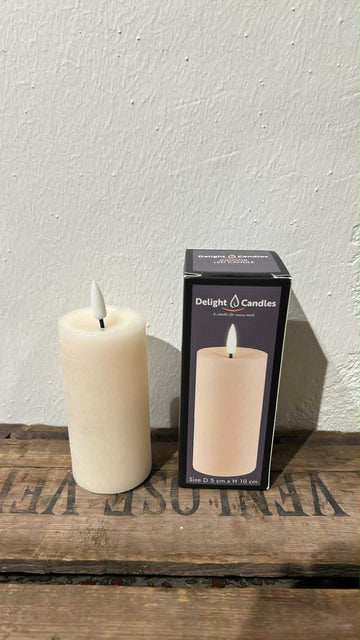 Delight Candles indendørs - 5x10cm, creme