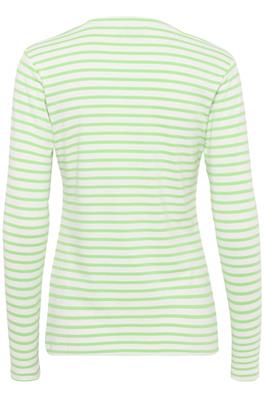 Kaffe Liddy T-shirt - Chalk/Green-Grey Heart