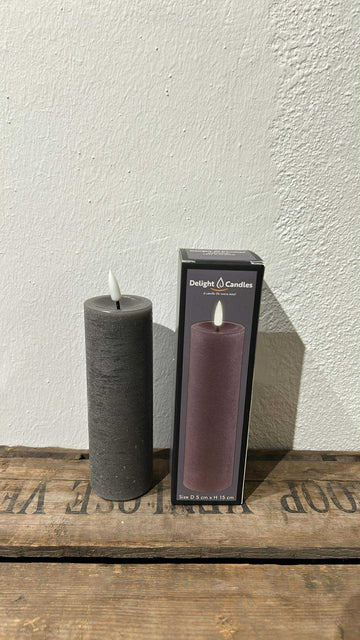 Delight Candles indendørs - 5x15cm, brun