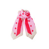 Black Colour Estelle Mini Scarf - Pink