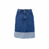 Black Colour Izzy Denim Skirt - Mid Blue
