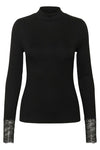 Kaffe Omi Turtleneck T-shirt - Black Deep