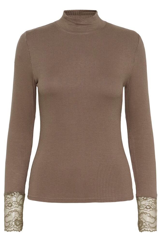 Kaffe Omi Turtleneck T-shirt - Morel
