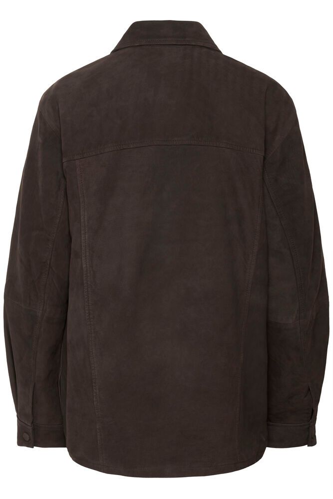 Kaffe Rachel Suede Shirt - Black Coffee