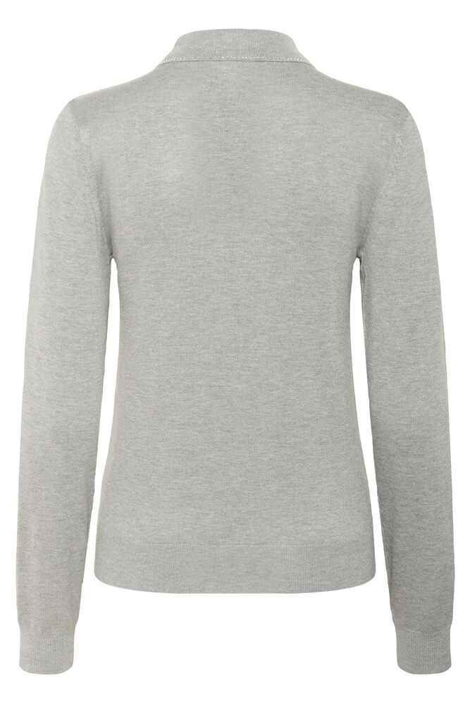 Kaffe Jada Polo Pullover - Grey Melange