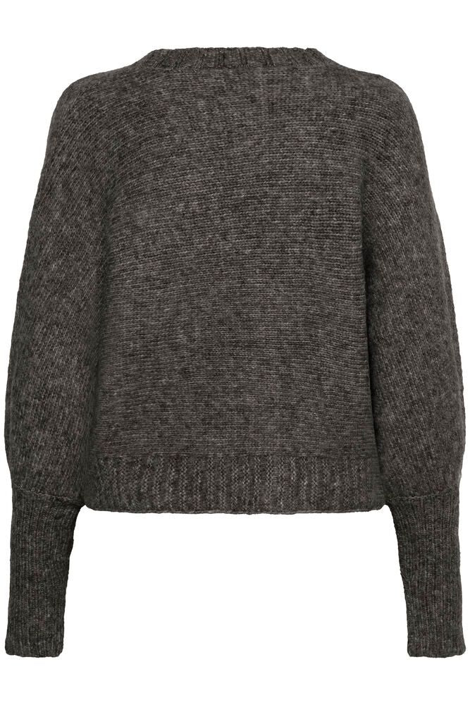 Kaffe Cuba Knit Cardigan - Dark Grey Melange