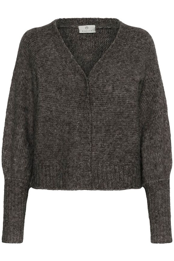 Kaffe Cuba Knit Cardigan - Dark Grey Melange