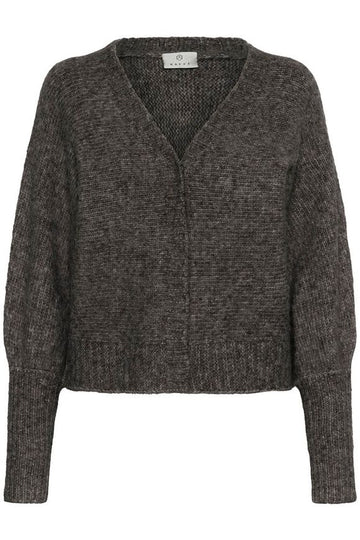 Kaffe Cuba Knit Cardigan - Dark Grey Melange