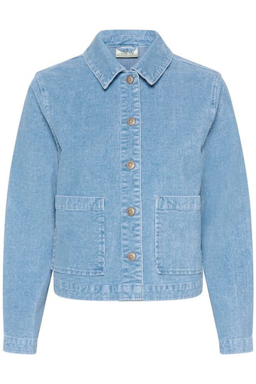 Cream Rafael Corduroy Jacket - Light Blue