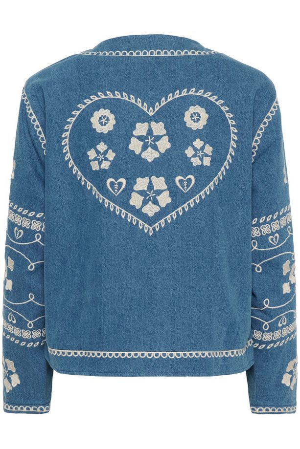 Cream Tannie Jacket - Portland Blue