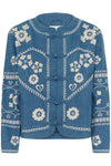 Cream Tannie Jacket - Portland Blue