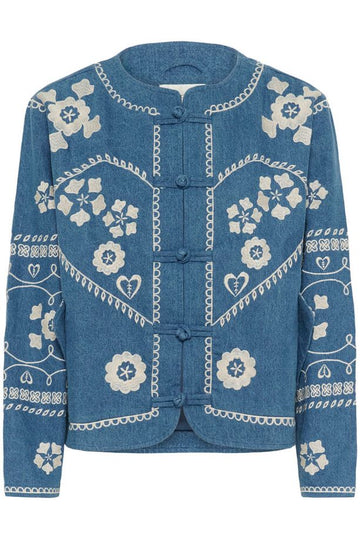 Cream Tannie Jacket - Portland Blue