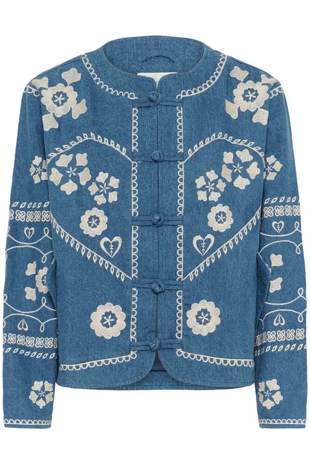 Cream Tannie Jacket - Portland Blue