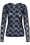 Cream Maddie Blouse - Navy Blazer