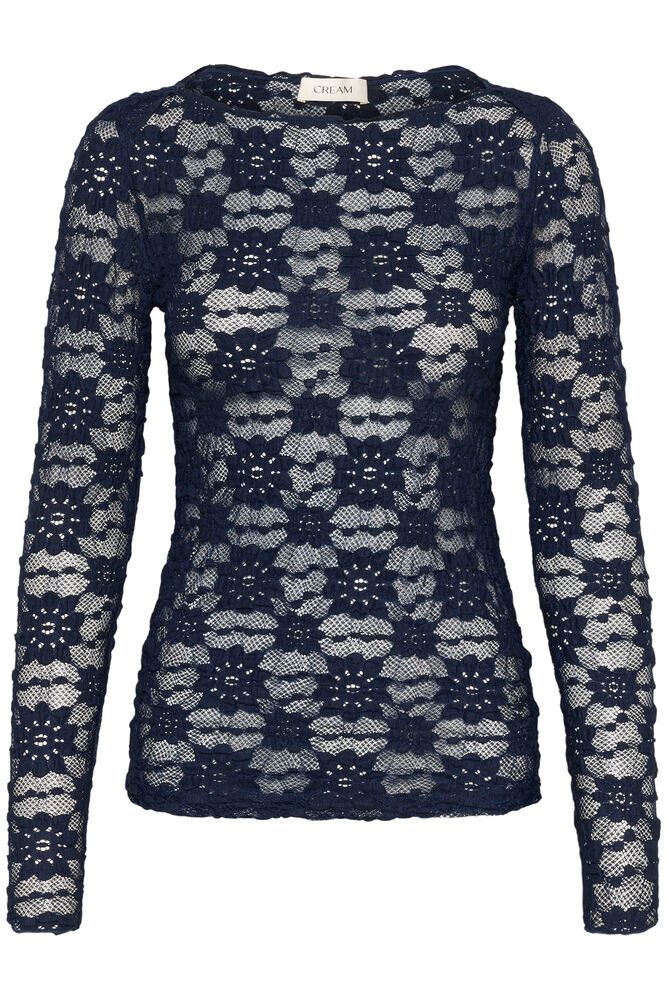 Cream Maddie Blouse - Navy Blazer