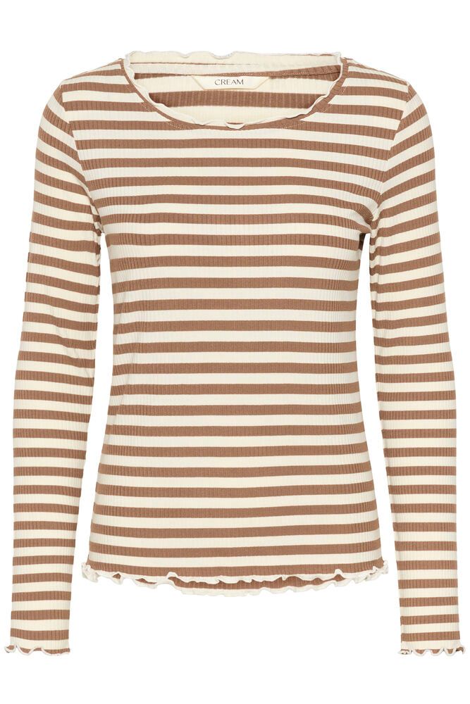 Cream Ribba Stripe Longesleeve - Cocoa Créme