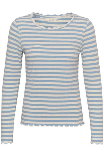 Cream Ribba Stripe Longesleeve - Cashmere Blue