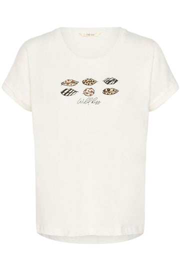Cream Lumilla T-shirt - Animal Lips