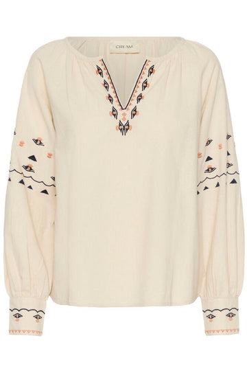 Cream Agate Blouse - Oatmeal