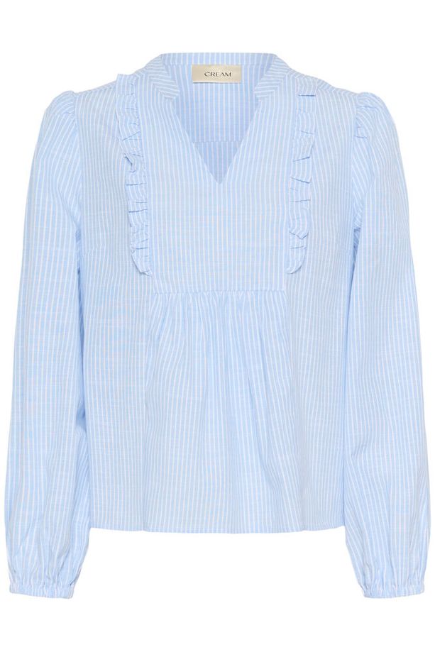 Cream Cherissa Blouse - Blue Stripe