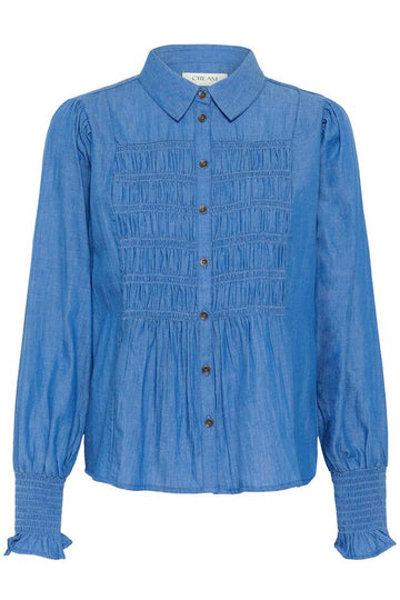 Cream Kami Shirt - Providence Blue