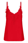 Cream Anna Top - High Risk Red
