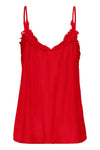 Cream Anna Top - High Risk Red