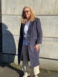 Isay Pearl Coat - Denimblue Stripe | Isay | Køb online hos Moster D – Hurtig levering