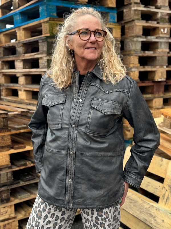 Kaffe Jane Leather Shirt | Kaffe | Køb online hos Moster D – Hurtig levering