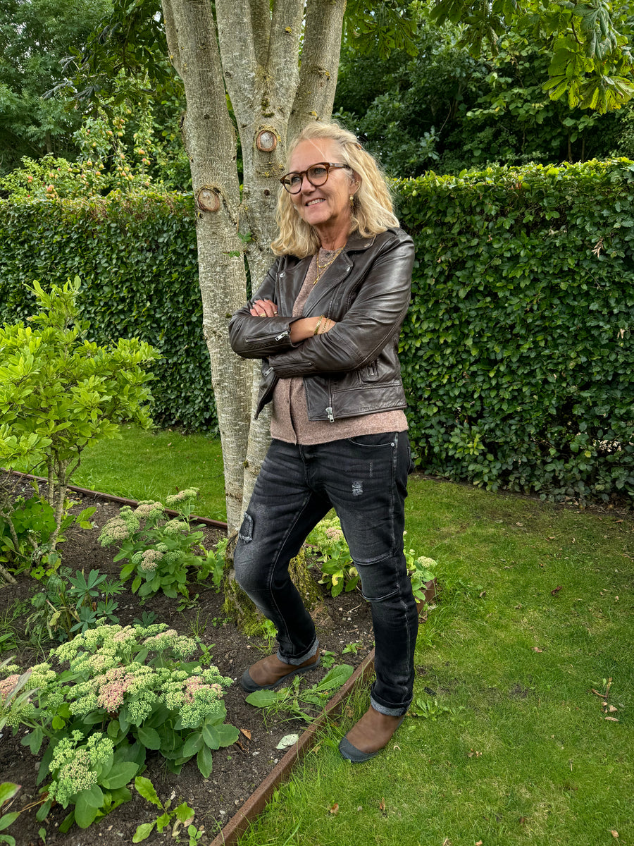Notyz Biker Jacket - Almond Brown | Notyz | Køb online hos Moster D – Hurtig levering