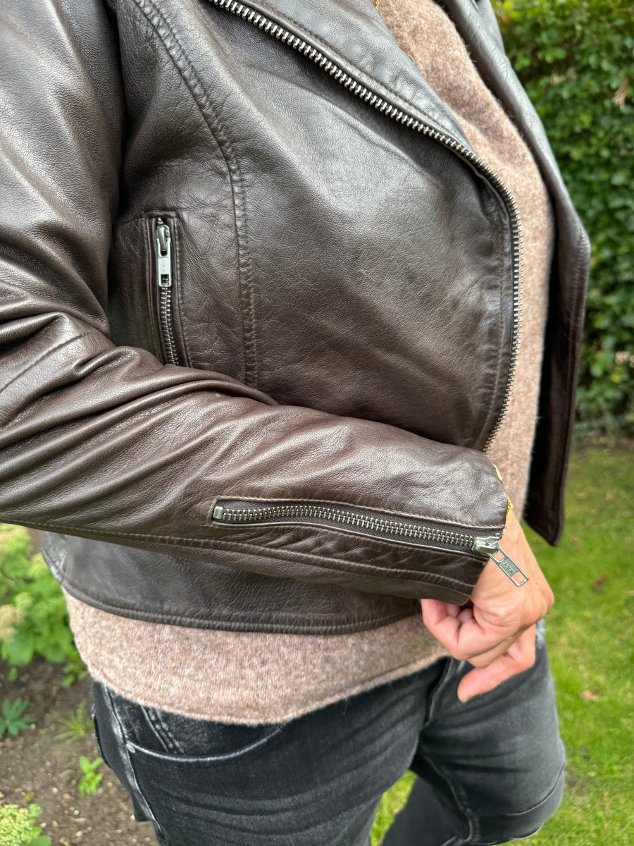 Notyz Biker Jacket - Almond Brown | Notyz | Køb online hos Moster D – Hurtig levering