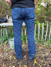 Isay Como Flare Button Jeans - Dark Denim | Isay | Køb online hos Moster D – Hurtig levering