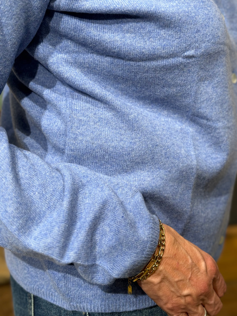 BTF CPH Cashmere Cardigan - Denim Melange | BTF CPH | Køb online hos Moster D – Hurtig levering