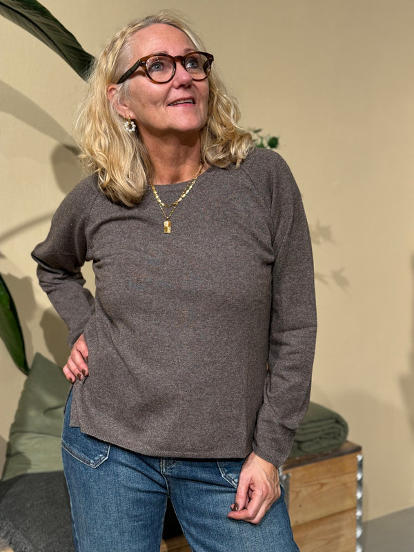 BTF CPH Cashmere Pullover - Brown Melange | BTF CPH | Køb online hos Moster D – Hurtig levering