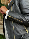 Notyz Biker Jacket - Black w. Gold | Notyz | Køb online hos Moster D – Hurtig levering