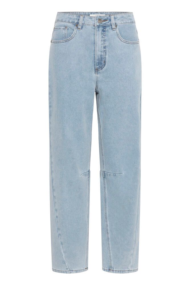 Kaffe Minna Cropped Barrel Jeans - Light Blue Wash