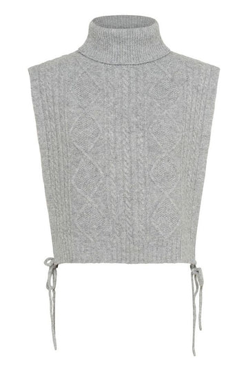 Cream Frina Knit Slipover - Grey Melange