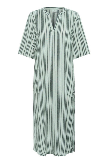 Kaffe Milia Kaftan Kjole - Moonstruck / Black Stripe
