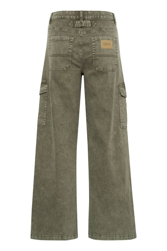 Cream Melanie Pant - Heavy Washed Green