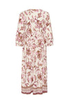 Cream Tiah Smock Dress - Pink Flower