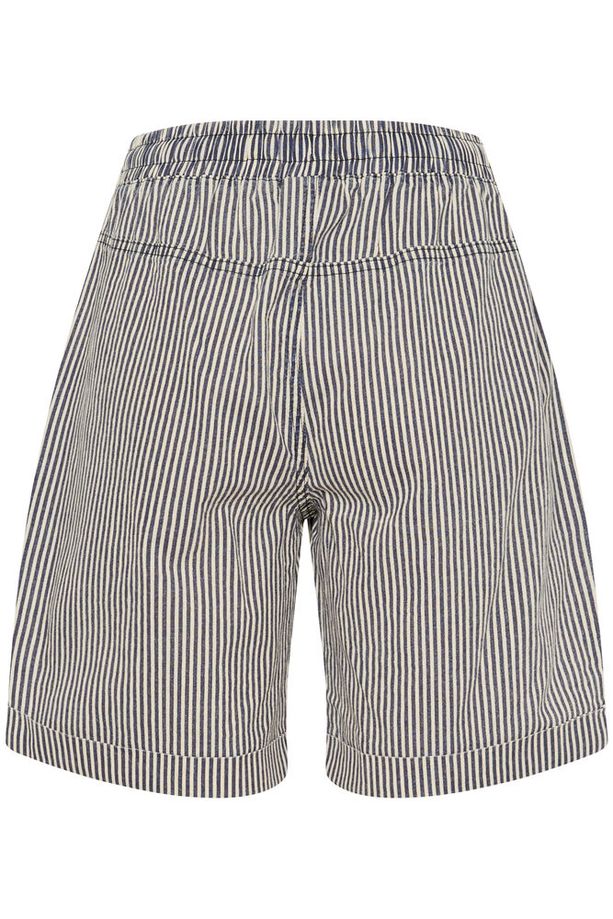 Kaffe Naya Striped Shorts - Midnight / White Stripe