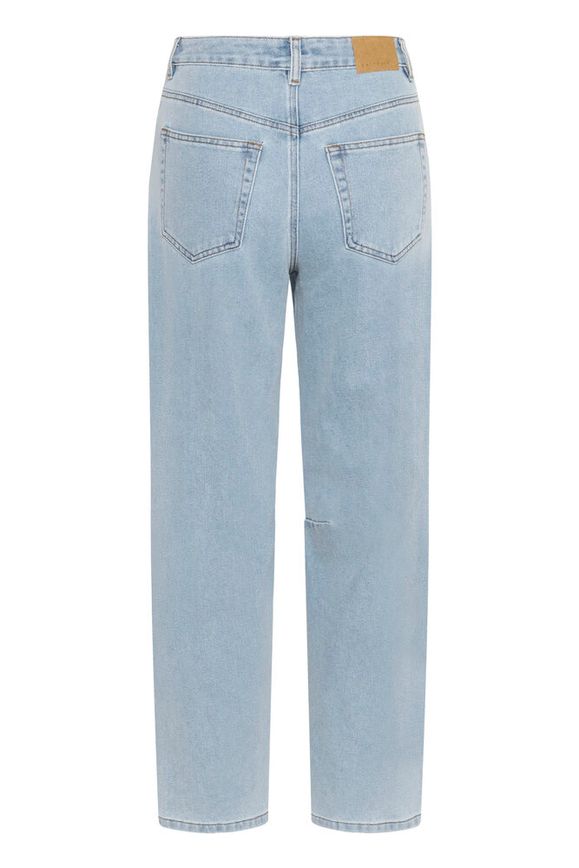 Kaffe Minna Cropped Barrel Jeans - Light Blue Wash