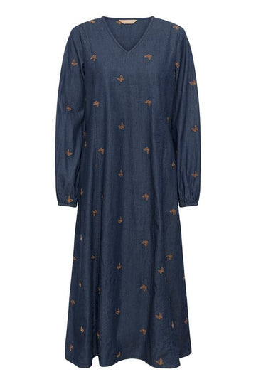 Culture Filipa Michelle Long Dress - Rinse Wash