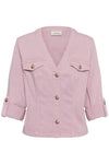 Cream Visti Twill Jacket - Pink Nectar