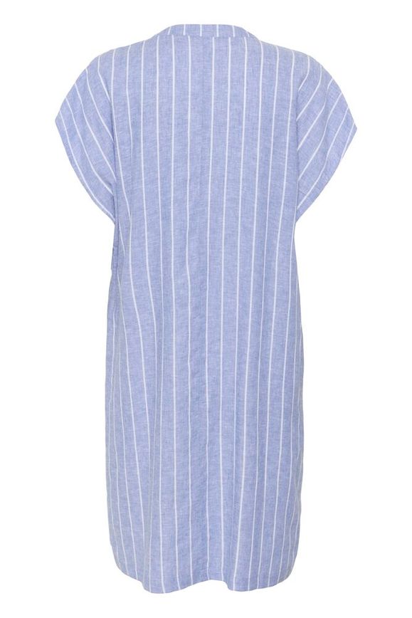 Culture Arletty Dress - Powder Blue/ Gardenia Stripe