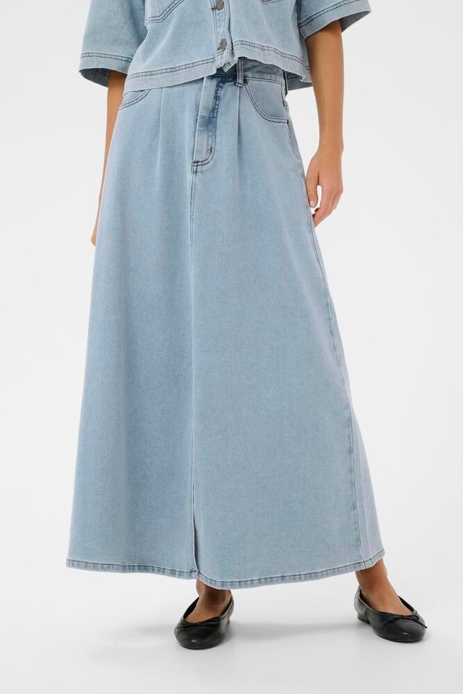 Kaffe Minna Denim Skirt - Light Blue Wash