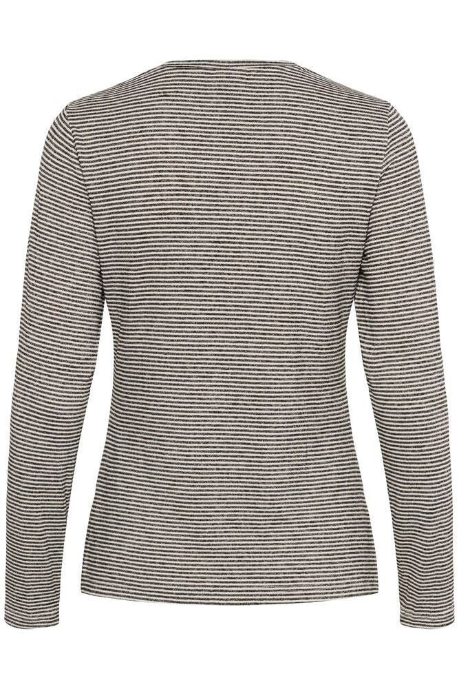 Culture Alexandre Jersey LS Tshirt - Black/Whitecap Stripe